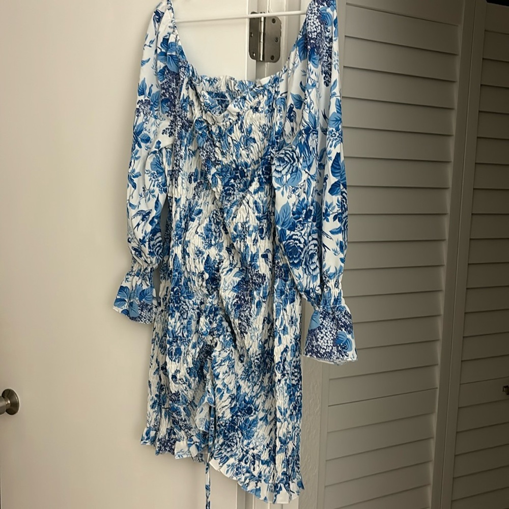 Brand new never worn Plus size Floral Print Front Shirred Dress
